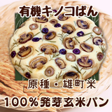 【原種・雄町米】4毒抜き 100％発芽玄米パン『有機キノコぱん』卵・乳・小麦・砂糖・油・添加物不使用！の美味しさと優しさにこだわった生米パン！