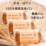 【原種・雄町米】4毒抜き100％発芽玄米パン『黒食パン』卵・乳・小麦・砂糖・油・添加物不使用！の美味しさと優しさにこだわった生米パン
